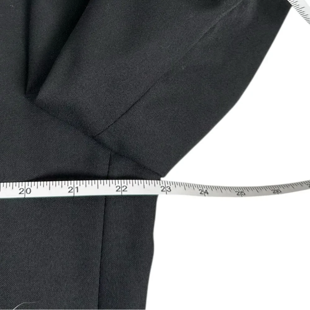 Loro Piana Hickey Freeman Black 100% Wool Peak Lapel Tuxedo Blazer 43 Long